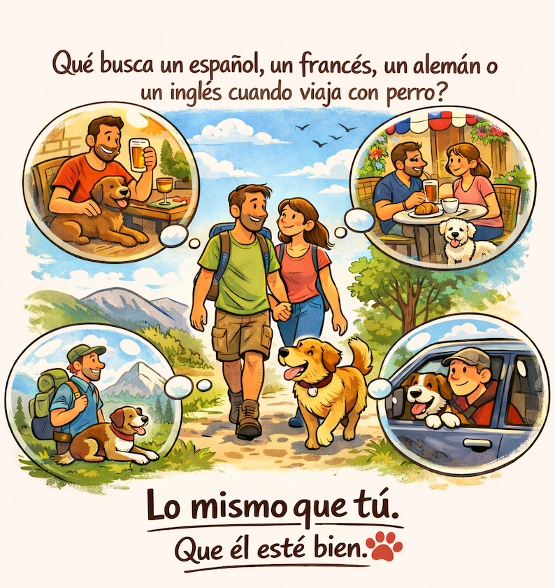 alt="perro feliz corriendo en la Costa Brava, cerca de Mas Torrencito"