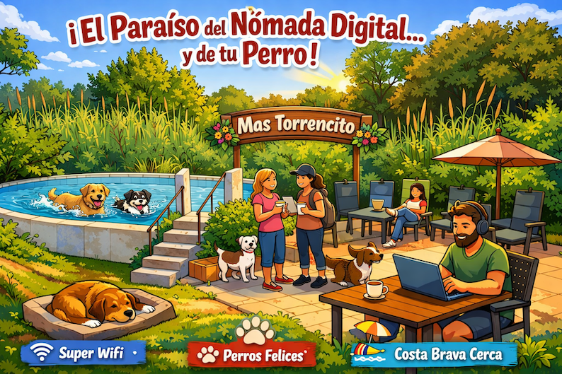Dog-Working en el Empordà: teletrabaja con tu perro en una casa rural pet friendly en Girona