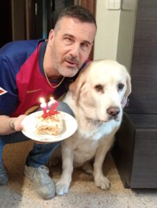Ramon y Nebraska celebrando los 12 añitos de ella